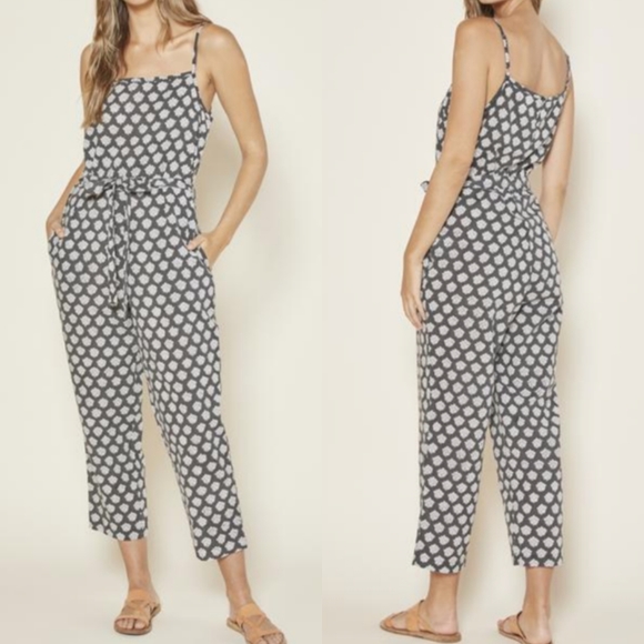 Outerknown Summer Sunday Suit Romper Playsuit in Pitch Black Lantana Size Small - Picture 1 of 12